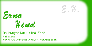 erno wind business card