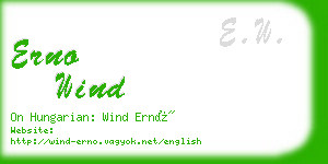 erno wind business card